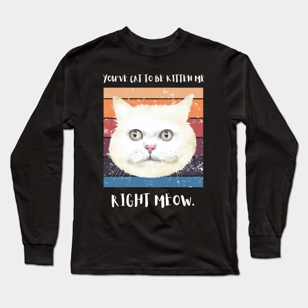 You've got to be kitten me right meow. Long Sleeve T-Shirt by My-Kitty-Love